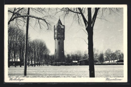 AK Warthelager, Wasserturm Im Schnee  - Posen