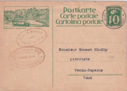 1927 Svizzera Intero Postale 10c Figurato GROSSER ST.BERNHARD - Cartas & Documentos