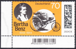 !a! GERMANY 2024 Mi. 3829 MNH SINGLE From Lower Left Corner - Cäcilie Berta Benz, German Automobile Pioneer - Ungebraucht