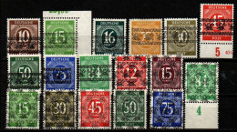 All. Besetzung Bizone 1948 - Lot Aus Mi.Nr. 54 - 68 I + II - Postfrisch MNH - Teilweise Geprüft - Nuovi