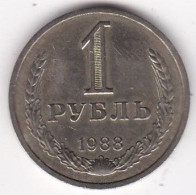 Russie URSS. 1 Rouble 1988 , En Laiton Nickel, Y# 134a.2 - Russia