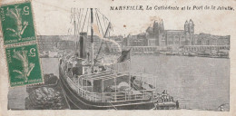 13-Marseille La Cathédrale Et Le Port De La Joliette - Joliette, Hafenzone