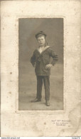 Photo Originale - Portrait Enfant En Marinière - Par Photographe Ancienne Maison PROVOST - Toulouse - Persone Anonimi