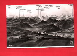 F 21547 LOURDES  ( Alt 400m ) Et La Chaine Des Pyrénées  (1950)  ( 2 Scans) ( 65) - Lourdes