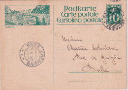 1928 Svizzera Intero Postale 10c Figurato Autobus  LUKMAINER - Cartas & Documentos