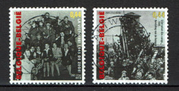 België OBP 3392 + 3394 - Anniversary Of The End Of World War II - Usados
