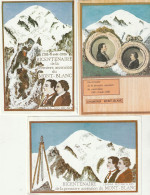 Bicentenaire De La Première Ascension Du MONT-BLANC - Lot De 3 CPM - Chamonix-Mont-Blanc