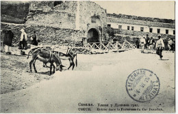Uskub Entrée Dans La Forteresse Du Car Douchan Circulée En 1916 - North Macedonia