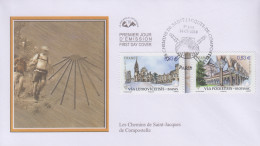 Enveloppe   FDC   1er  Jour    FRANCE   Les  Chemins  De  SAINT  JACQUES  DE  COMPOSTELLE   2014 - 2010-2019