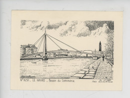 Le Havre - Bassin Du Commerce (1977 - Y. Ducourtioux Illustrateur) N°76311 Sites Et Monuments (cp Vierge) - Porto