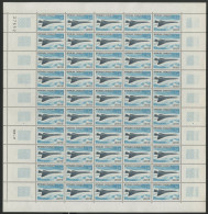 PA POSTE AERIENNE N° 43 1Fr CONCORDE Feuille De 50 Ex. Neufs ** MNH Vendue à La Valeur Faciale TB Voir Suite - Hojas Completas