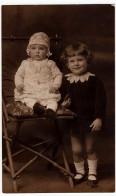 VECCHIA FOTOGRAFIA - OLD PHOTO - COPPIA BAMBINI - 1921 - Vedi Retro - Anonyme Personen