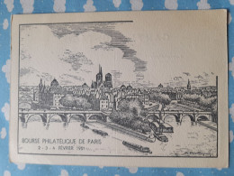 BOURSE PHILATELIQUE DE PARIS 2 . 3 . 4 FEVRIER 1951 - Post & Briefboten