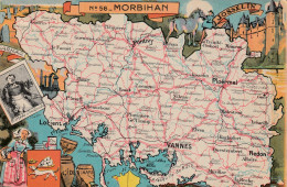 MORBIHAN  Carte Du Département BLONDEL La ROUGERY - Other & Unclassified