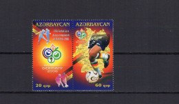 Azerbaijan 2006 Football Soccer World Cup Set Of 2 MNH - 2006 – Deutschland