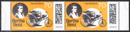 !a! GERMANY 2024 Mi. 3829 MNH Horiz.PAIR W/ Right/left Margins (a) - Cäcilie Berta Benz, German Automobile Pioneer - Unused Stamps