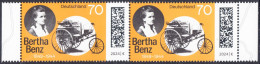 !a! GERMANY 2024 Mi. 3829 MNH Horiz.PAIR W/ Right/left Margins (b) - Cäcilie Berta Benz, German Automobile Pioneer - Unused Stamps