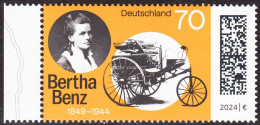 !a! GERMANY 2024 Mi. 3829 MNH SINGLE W/ Left Margin (a) - Cäcilie Berta Benz, German Automobile Pioneer - Nuovi