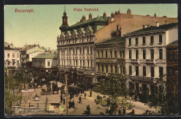 AK Bucarest, Hotel Marele English, Piata Teatrului  - Rumänien