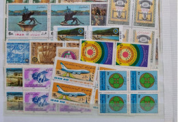 Iran Shah Pahlavi Shah تمام تمبرهای بلوک سال ۱۳۵۴ Commemorative Stamps Issued In Year 1354 (21/3/1975-20/3/1976) - Iran