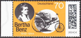 !a! GERMANY 2024 Mi. 3829 MNH SINGLE W/ Left Margin (b) - Cäcilie Berta Benz, German Automobile Pioneer - Unused Stamps