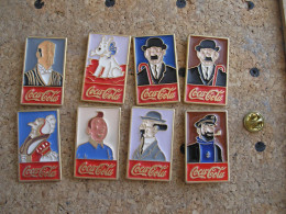 8 Pin's TINTIN ET AUTRES PERSONNAGES COCA COLA Dimensions 24mm X 40mm - BD