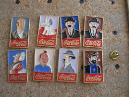8 Pin's TINTIN ET AUTRES PERSONNAGES COCA COLA Dimensions 24mm X 40mm - Fumetti