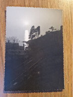 19390  Fotografia D'epoca Panorama Tramonto Ferrovia Aa '50 Italia - 8,5x5,5 - Personnes Identifiées