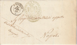Italy. A204. Brindisi. 1869. Annullo Doppio Cerchio BRINDISI, Su Franchigia Completa Di Testo - Storia Postale