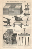 Arte Della Stampa - Xilografia D'epoca - 1901 Vintage Engraving - Prenten & Gravure