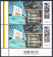 !a! GERMANY 2024 Mi. 3830 MNH Vert.PAIR From Lower Left Corner - Constitution - Neufs