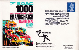 1972  GRAN BRETAGNA  ANNULLO SPECIALE FIGURATO GRAN PREMIO DI BRANDS HATCH - Automovilismo