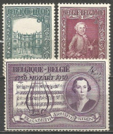 Belgique - Mozart - Reine Elisabeth, Palais De Lorraine - N°987 à 989 * - Unused Stamps