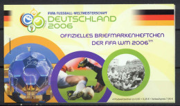 Germany 2004 Football Soccer World Cup Stamp Booklet With 4 Stamps + Vignette MNH - 2006 – Duitsland