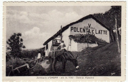 SANTUARIO D'OROPA - OSTERIA ALPESTRE - POLENTA E LATTE - Animata - BIELLA - 1955 - Formato Piccolo - Biella