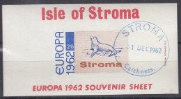 INSEL STROMA (Schottland), Nichtamtl. Briefmarken, Stroma To Huna, Block, Gestempelt,  Europa 1962, Seehund - Schottland