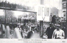 *Repro CPA - Chemin De Fer - Gréviste Venant D'Arrêter Un Train - Andere & Zonder Classificatie