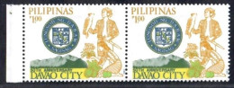 Philippines 1987 Davao City, 50th Anniv. Falconer, Woman Planting Etc. Marginal Horiz. Pair 1X 2V MNH - Philippines