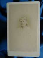 Photo CDV Tourtin à Paris  Portrait Fillette Blonde Souriante CA 1880 - L679B - Oud (voor 1900)