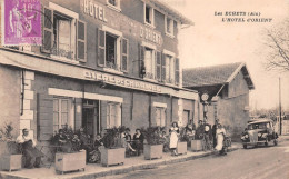 Les ECHETS (Ain) Près Miribel - L'Hôtel D'Orient - Automobile, Bière De Charmes, Pompe à Essence - Voyagé (2 Scans) - Non Classificati