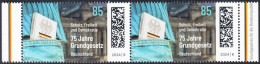 !a! GERMANY 2024 Mi. 3830 MNH Horiz.PAIR W/ Right/left Margins (c) - Constitution - Nuevos