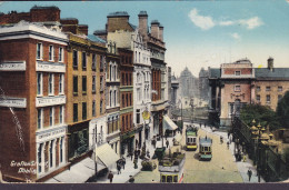 Ireland PPC Grafton Street, Dublin. Lawrence Pub. Tram Tramways BAILE ATHA CLIATH 1926 BELFAST (2 Scans) - Dublin