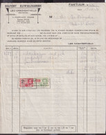 DDGG 089 - VELO/RIJWIEL - BRUGGE Belfort Rijwielfabriek Léo Vanovertveld - Faktuur 1934 Met Fiskale Zegel (Firmastempel) - Transports