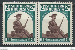 1943 Southern Rhodesia 1pair MNH SG. N. 61a+61 - Other & Unclassified