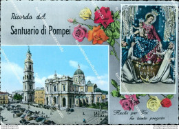 Br341 Cartolina Ricordo Santuario Di Pompei Provincia Di Napoli Caserta - Caserta