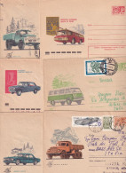 RUSSIA N. 6 INTERI POSTALI FIGURANTI AUTOMOBILI1 Nuvo 5 Viaggiati - Automobile