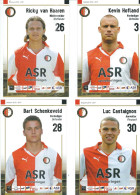 4  POSTCARDS   FC FEYENOORD ROTTERDAM 2010-11  SEASON - Calcio