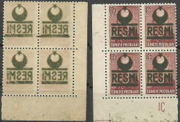 Turkey; 1954 Official Stamp 0.25 K. ERROR "Abklatsch Overprint" - Dienstzegels