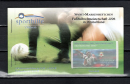 Germany 2003 Football Soccer World Cup Stamp Booklet With 4 Stamps + Vignette MNH - 2006 – Duitsland