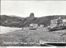 Al197 Cartolina Casalvelino Marina Spiaggia E Antica Torre Salerno - Salerno